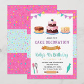 Uitnodiging voor een feestje met het versieren van (Voorkant / Achterkant)