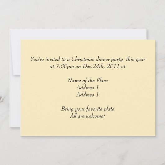 Uitnodiging voor een feestje. Vaas met rode papave (Achterkant)