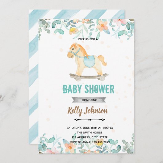 Uitnodiging voor een feestje voor het rammelen van (Voorkant / Achterkant)