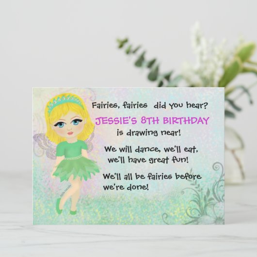 Uitnodiging voor een feilpartij (Staand voorkant)