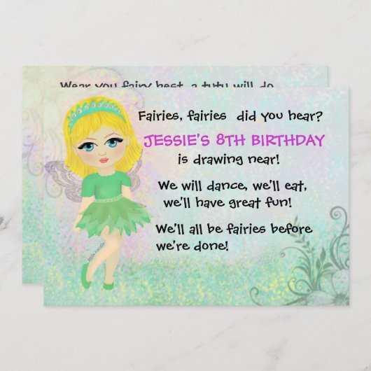 Uitnodiging voor een feilpartij (Voorkant / Achterkant)