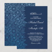 uitnodiging voor een florale moslim - bruiloft (Voorkant / Achterkant)