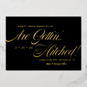 Uitnodiging voor een Folie met een zwarte en klein (Voorkant)