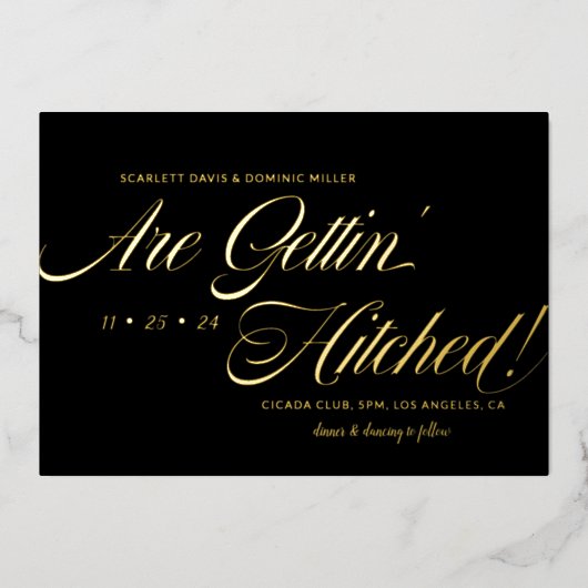 Uitnodiging voor een Folie met een zwarte en klein (Voorkant)