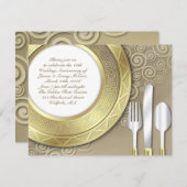 Uitnodiging voor een formele huwelijksverjaardagse (Voorkant / Achterkant)