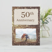 Uitnodiging voor een foto-feest ter ere van 50 jaa (Staand voorkant)