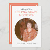 uitnodiging voor een foto-gedenkteken in de midden (Voorkant / Achterkant)