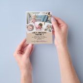 Uitnodiging voor een fotocollage voor 7de verjaard flyer (Hand)