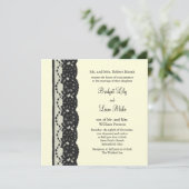 uitnodiging voor een Frans huwelijk (ivoor) (Staand voorkant)