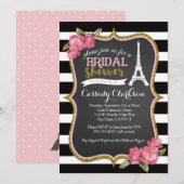 Uitnodiging voor een Franse bruidsdouche (Voorkant / Achterkant)