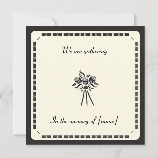 Uitnodiging voor een geheugenkaart (Voorkant)