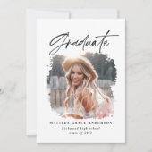 Uitnodiging voor een geometrische fotograaf met bu (Voorkant)