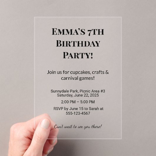 Uitnodiging voor een gepersonaliseerd verjaardagsf (Insitu (Draagbaar))