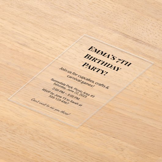 Uitnodiging voor een gepersonaliseerd verjaardagsf (Laagn)