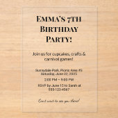 Uitnodiging voor een gepersonaliseerd verjaardagsf (Voorkant)