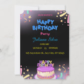 Uitnodiging voor een gepersonaliseerd verjaardagsf (Voorkant)