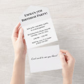 Uitnodiging voor een gepersonaliseerd verjaardagsf (Afscheurbaar)