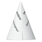 Uitnodiging voor een gepersonaliseerd verjaardagsf feesthoedjes (Achterkant)