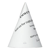 Uitnodiging voor een gepersonaliseerd verjaardagsf feesthoedjes (Links)