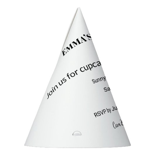 Uitnodiging voor een gepersonaliseerd verjaardagsf feesthoedjes (Links)