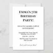 Uitnodiging voor een gepersonaliseerd verjaardagsf magnetische uitnodiging (Voorkant)