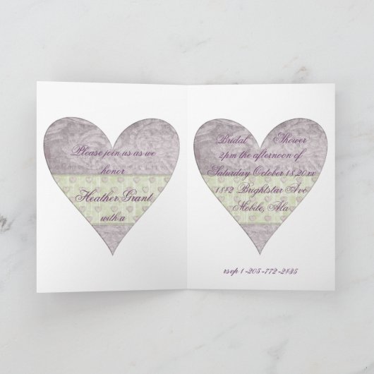 Uitnodiging voor een gepersonaliseerde bruidsdouch (Binnen)