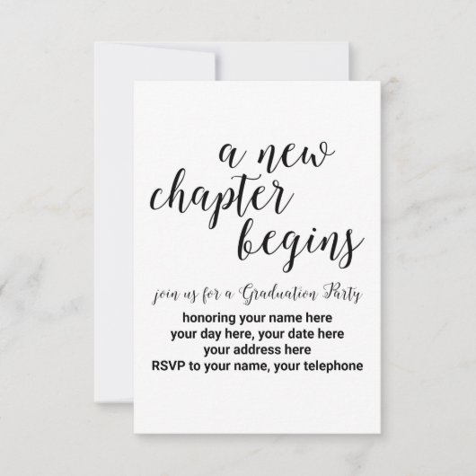 Uitnodiging voor een gepersonaliseerde Graduation  (Voorkant)