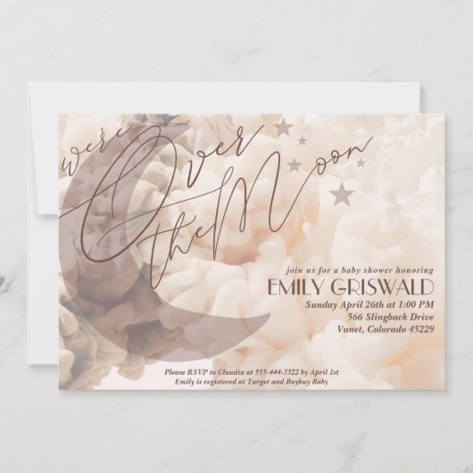 Uitnodiging voor een geslachtsneutrale babyshower  (Voorkant)