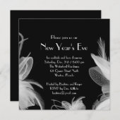 Uitnodiging voor een gevederde Oud en Nieuw-feest  (Voorkant / Achterkant)