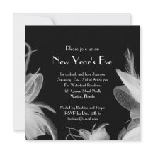 Uitnodiging voor een gevederde Oud en Nieuw-feest 