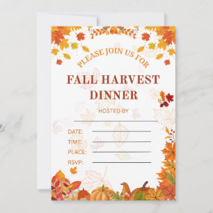 Uitnodiging voor een gezellige herfstdiner