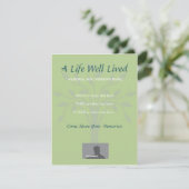 Uitnodiging voor een goed leven als herdenkingsdag (Staand voorkant)