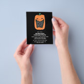 Uitnodiging voor een goedkoop pompoen Halloween fe Flyer (Hand)