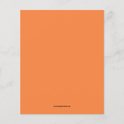 Uitnodiging voor een goedkoop pompoen Halloween fe Flyer (Achterkant)