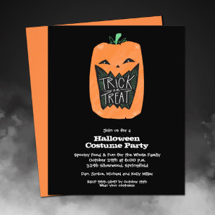 Uitnodiging voor een goedkoop pompoen Halloween fe Flyer