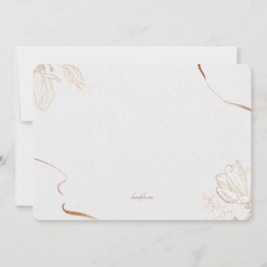 Uitnodiging voor een Golden Ring Engagement Party (Achterkant)