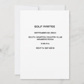 Uitnodiging voor een golfclub (Achterkant)
