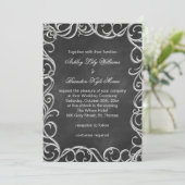  uitnodiging voor een Gothic Wedding (Staand voorkant)