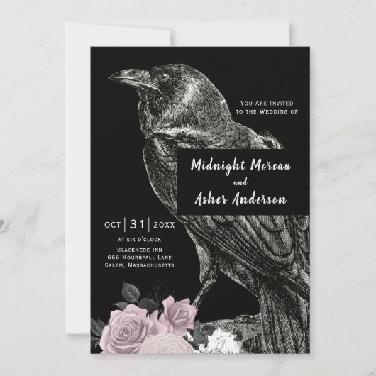 uitnodiging voor een Gothic Wedding (Voorkant)