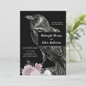  uitnodiging voor een Gothic Wedding (Staand voorkant)