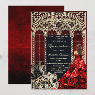 Uitnodiging voor een Gotische Mascarade Quinceañer