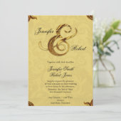 Uitnodiging voor een gouden bruiloft in Midas Touc (Staand voorkant)