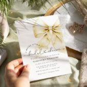 Uitnodiging voor een gouden kerstbruidsdouche