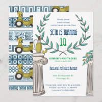 uitnodiging voor een grieks themafeest