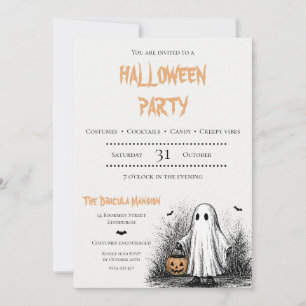 Uitnodiging voor een griezelig volwassenen Hallowe