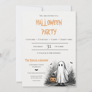 Uitnodiging voor een griezelig volwassenen Hallowe