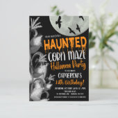 Uitnodiging voor een Griezelige Maisdoolhof (Staand voorkant)