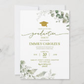 Uitnodiging voor een groen Afstuderen met foto (Achterkant)