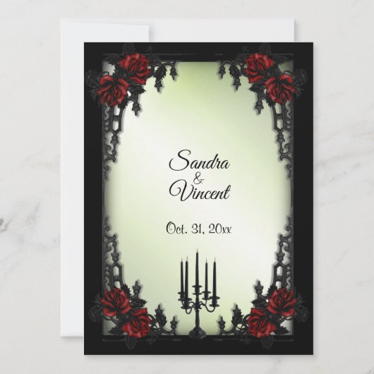 uitnodiging voor een groen huwelijk in het Frans k (Achterkant)