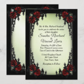 uitnodiging voor een groen huwelijk in het Frans k (Voorkant / Achterkant)